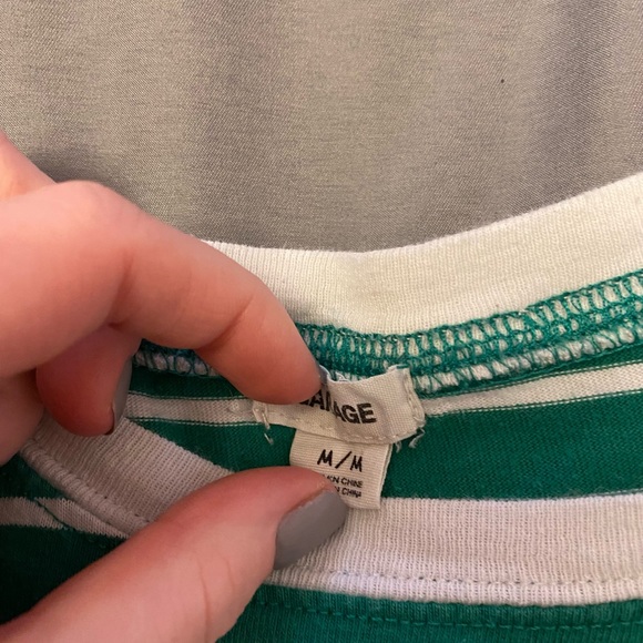 🦋2 for $15 - Garage Striped Crop Long Sleeve - Picture 2 of 4